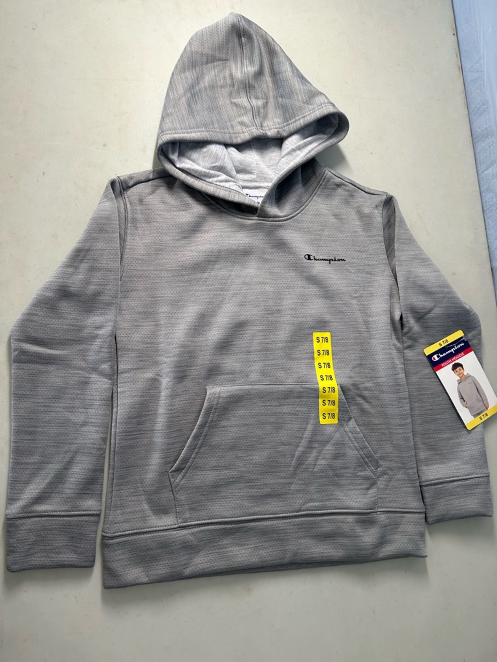 Champion Light Gray Crewneck Hooded Sweatshirt